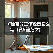 C语言的工作经历怎么写(含5篇范文)(图3) C语言的工作经历怎么写(含5篇范文)(图3)