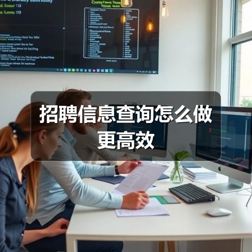 招聘信息查询怎么做更高效