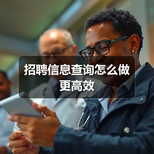 招聘信息查询怎么做更高效