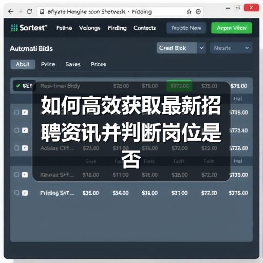 如何高效获取最新招聘资讯并判断岗位是否靠谱