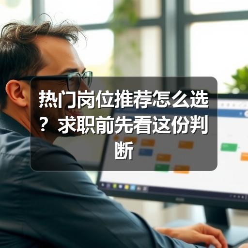 热门岗位推荐怎么选?求职前先看这份判断指南(图2) 热门岗位推荐怎么选?求职前先看这份判断指南